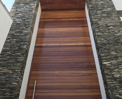 exterior wood door